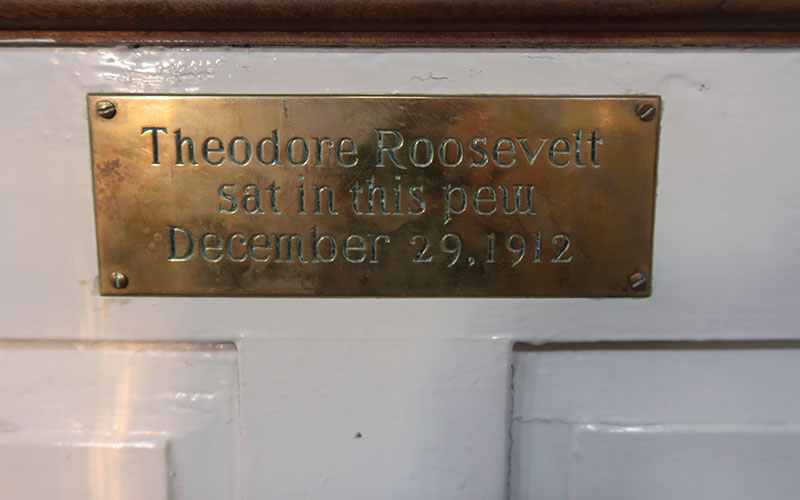 Theodore Roosevelt sat here